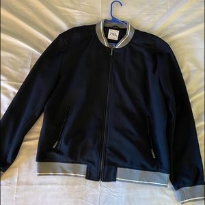 Zara textured bomber jacket